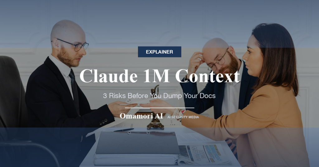 Claude 1M Context — 3 Risks Before You Dump Your Docs