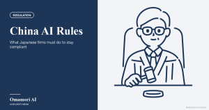 China AI Rules — What Japanese firms must do to stay compliant. Illustrations by Storyset