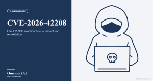 CVE-2026-42208 — LiteLLM SQL injection flaw — impact and remediation. Illustrations by Storyset