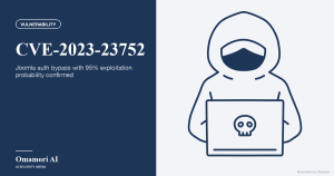 CVE-2023-23752 — Joomla auth bypass with 95% exploitation probability confirmed. Illustrations by Storyset