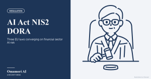 AI Act NIS2 DORA — Three EU laws converging on financial sector AI risk. Illustrations by Storyset