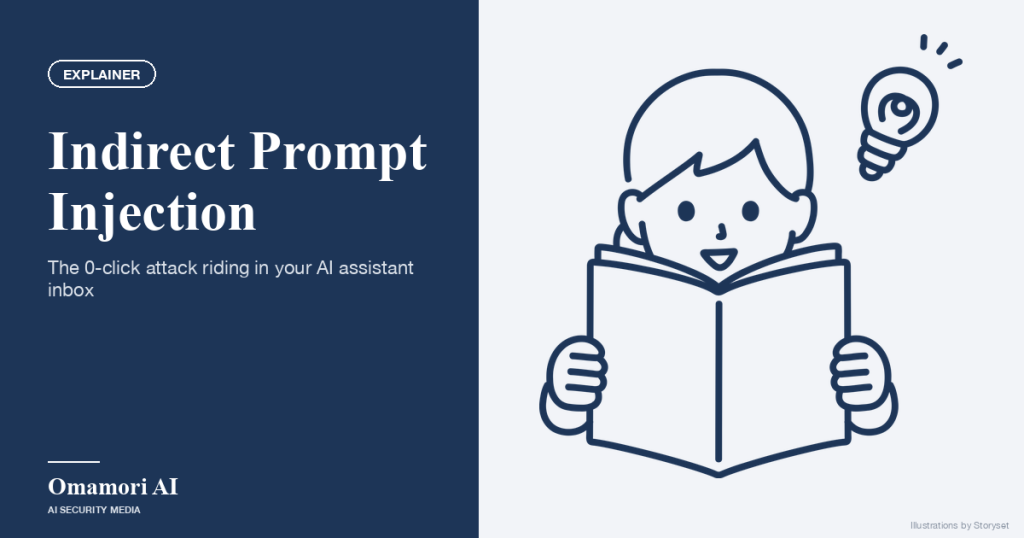 Indirect Prompt Injection — The 0-click attack riding in your AI assistant inbox. Illustrations by Storyset
