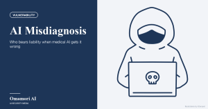 AI Misdiagnosis — Who bears liability when medical AI gets it wrong. Illustrations by Storyset