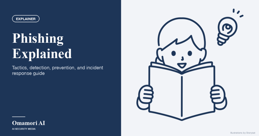 Phishing Explained — Tactics, detection, prevention, and incident response guide. Illustrations by Storyset