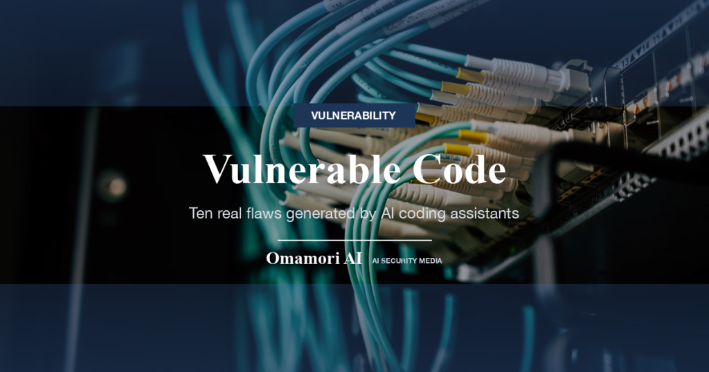 Vulnerable Code — Ten real flaws generated by AI coding assistants