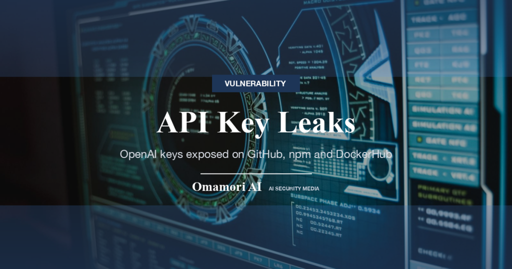 API Key Leaks — OpenAI keys exposed on GitHub, npm and DockerHub