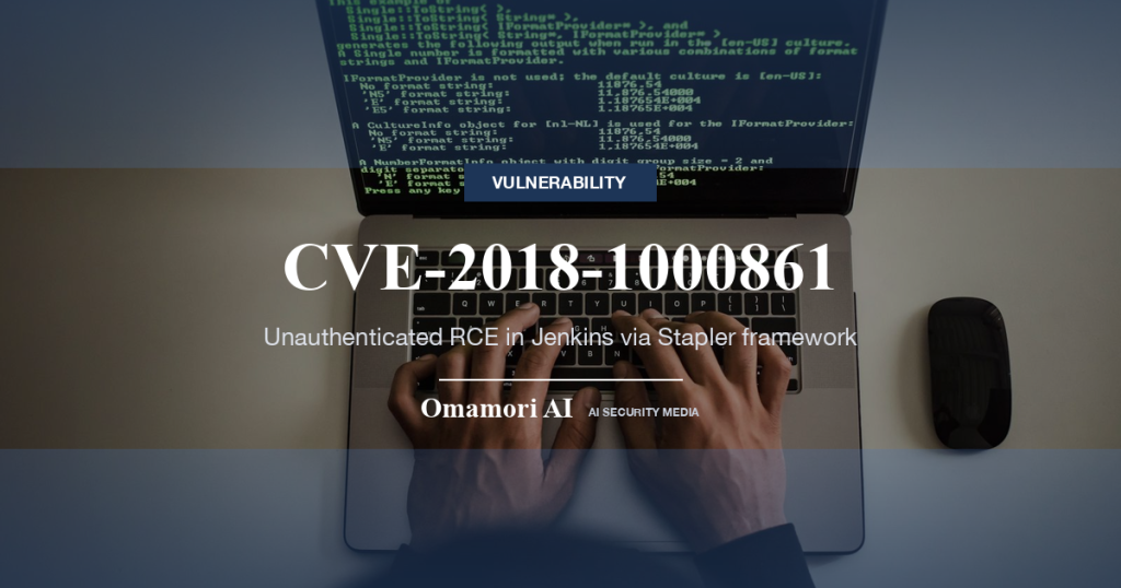 CVE-2018-1000861 — Unauthenticated RCE in Jenkins via Stapler framework