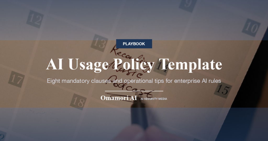 AI Usage Policy Template — Eight mandatory clauses and operational tips for enterprise AI rules