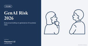 GenAI Risk 2026 — Executive briefing on generative AI business risks. Illustrations by Storyset