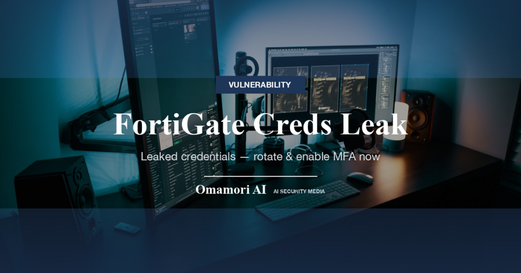 FortiGate Creds Leak — Leaked credentials — rotate & enable MFA now