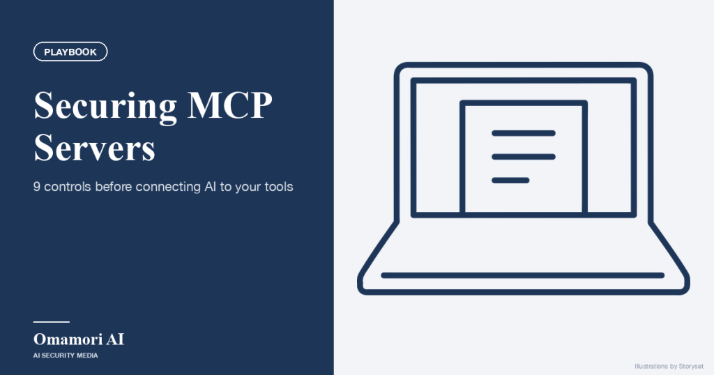 Securing MCP Servers — 9 controls before connecting AI to your tools. Illustrations by Storyset