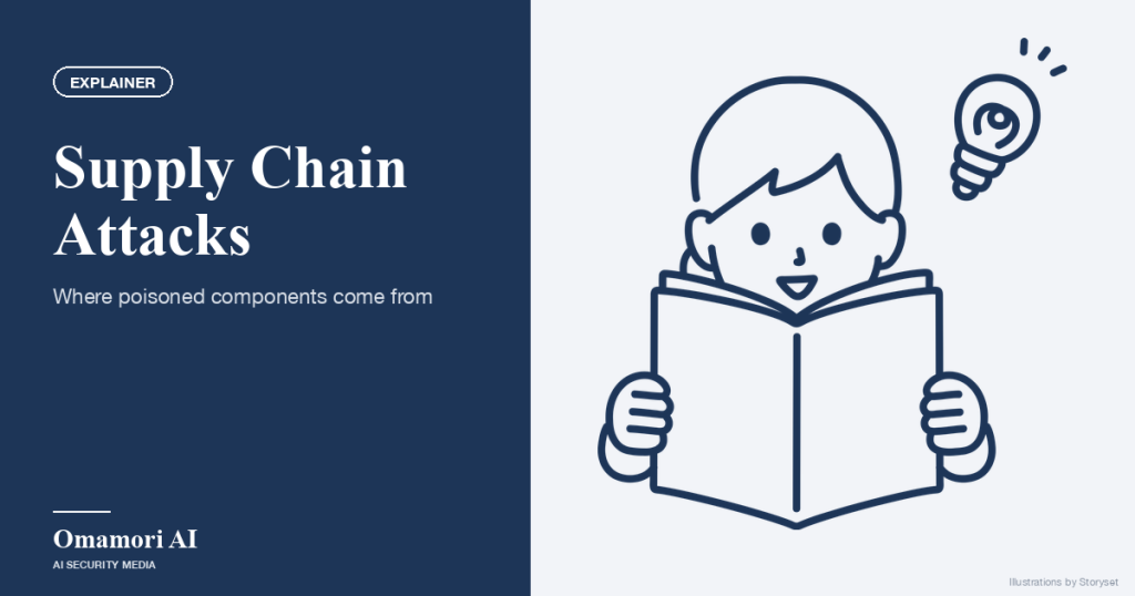 Supply Chain Attacks — Where poisoned components come from. Illustrations by Storyset