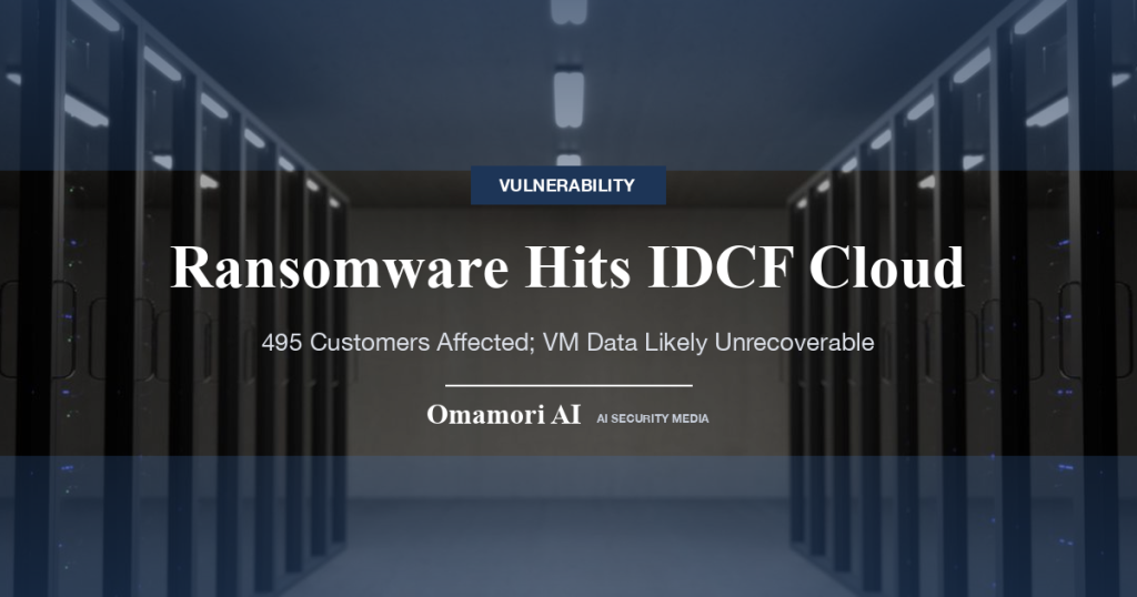 IDCFクラウドにランサムウェア攻撃、495の企業・自治体が影響 — 仮想サーバーのデータは復元困難、クラウド利用企業が確認すべき自社バックアップ