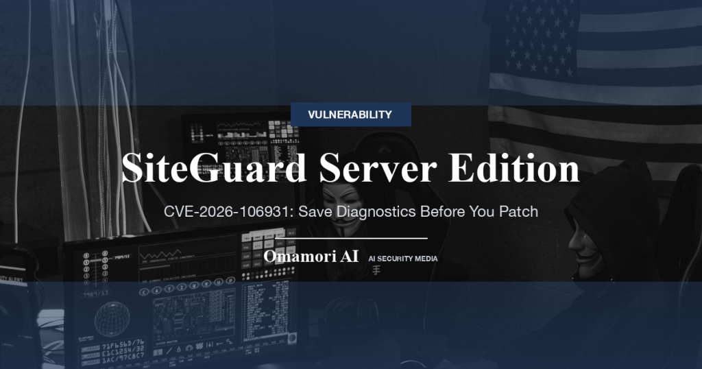 国産WAF「SiteGuard Server Edition」の統計機能にroot権限を奪われる脆弱性(CVE-2026-106931)、悪用を確認 — 更新の前に「診断情報」を保存する